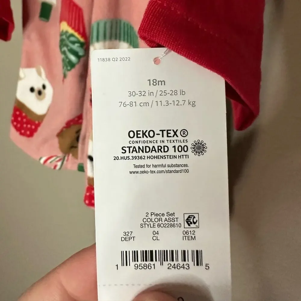 Carter’s Christmas Pajamas - Just One You 2-piece Jammies Size 18 months NWT